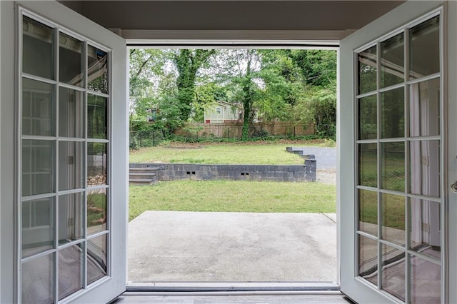 view of doorway to outside
