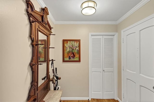 30 Chaumont Sq NW, Atlanta, GA 30327 - corridor featuring crown molding and light wood-style flooring