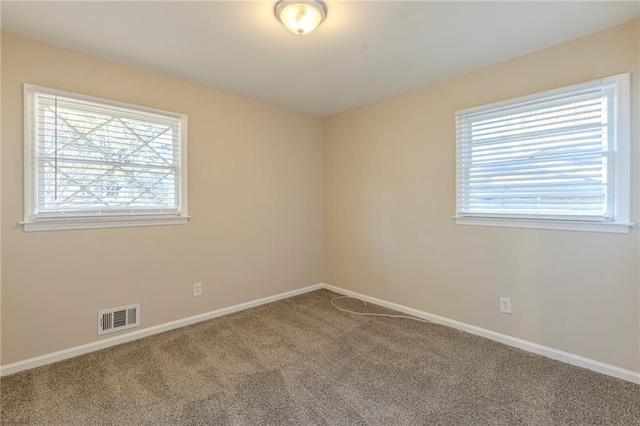 carpeted empty room with plenty of natural light