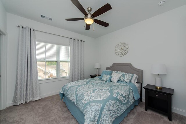 3195 Bartee Walk, Suwanee, GA 30024 - carpeted bedroom with baseboards and a ceiling fan