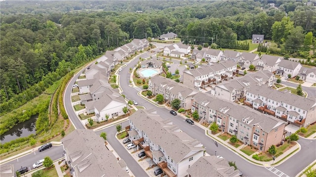 3195 Bartee Walk, Suwanee, GA 30024 - aerial perspective of suburban area with a heavily wooded area