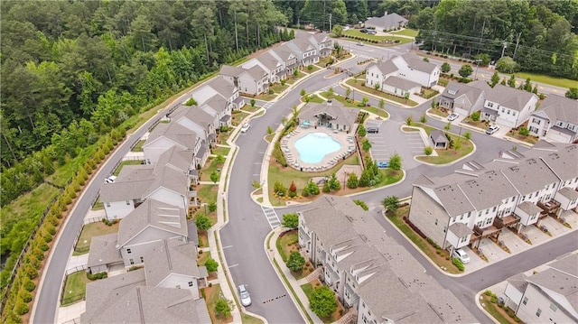 3195 Bartee Walk, Suwanee, GA 30024 - aerial view of residential area with a pool and a forest
