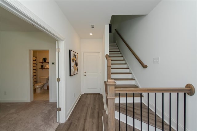 3195 Bartee Walk, Suwanee, GA 30024 - stairway with baseboards