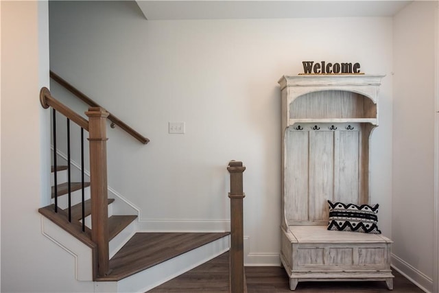 3195 Bartee Walk, Suwanee, GA 30024 - mudroom featuring wood finished floors and baseboards