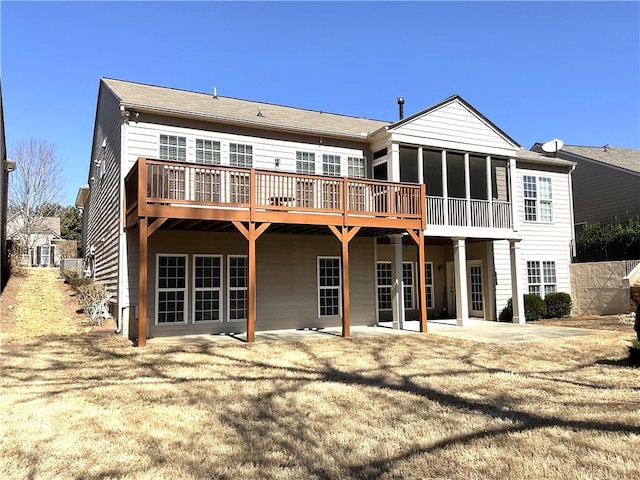 rear view of house with a patio area