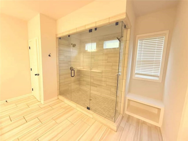 1923 Westfall Lndg, Auburn, GA 30011 - bathroom with a stall shower and wood finished floors