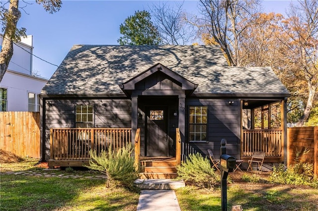 bungalow-style house with a front yard