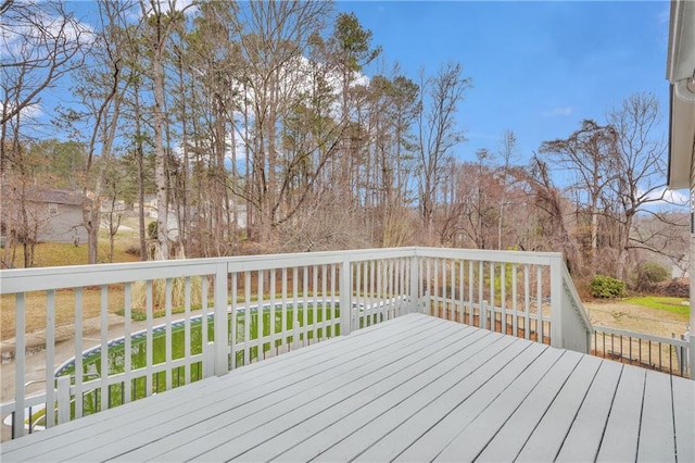 view of wooden deck