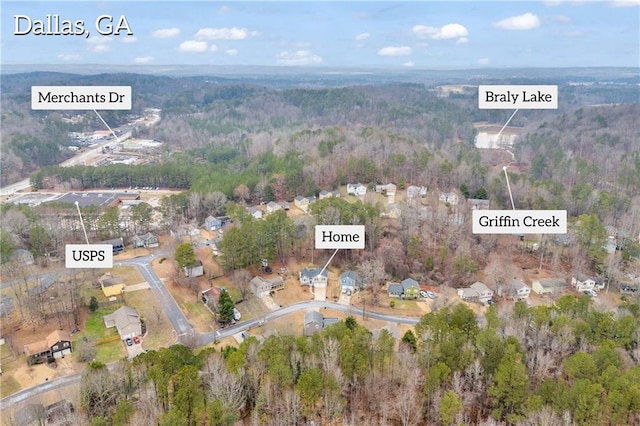 birds eye view of property featuring a residential view