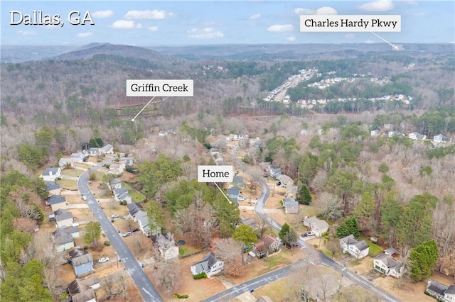 birds eye view of property featuring a residential view