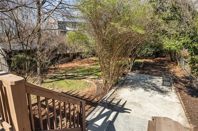 view of yard with a patio area