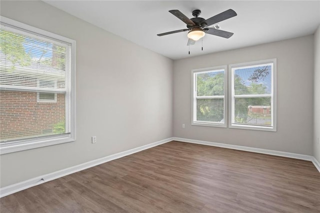 2478 Graywall St, East Point, GA 30344 - unfurnished room featuring wood finished floors, baseboards, and a ceiling fan