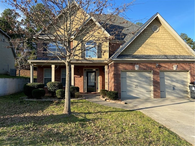 view of front of property featuring a front yard