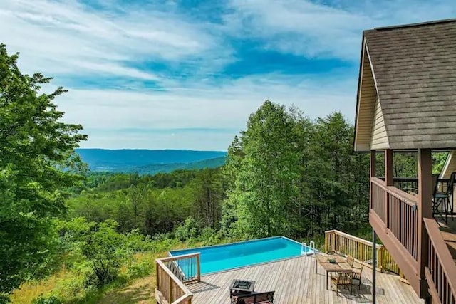 view of pool with a deck