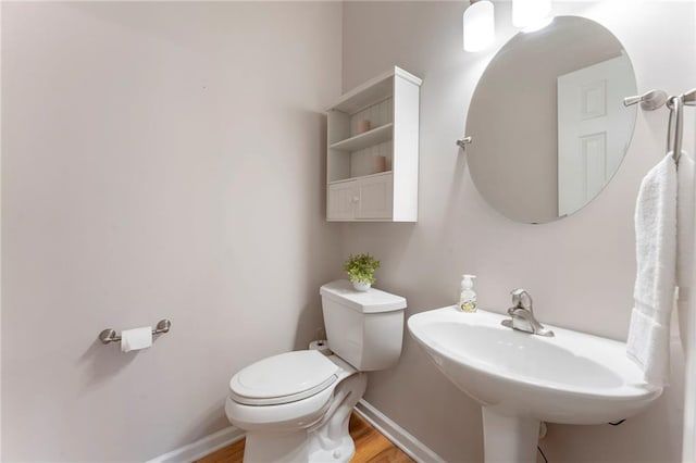 475 Chippenham Ct, Alpharetta, GA 30005 - bathroom featuring wood finished floors and toilet