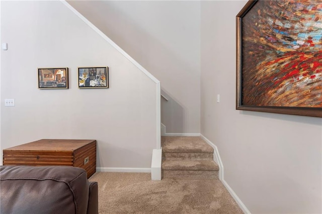 475 Chippenham Ct, Alpharetta, GA 30005 - stairway featuring carpet flooring and baseboards