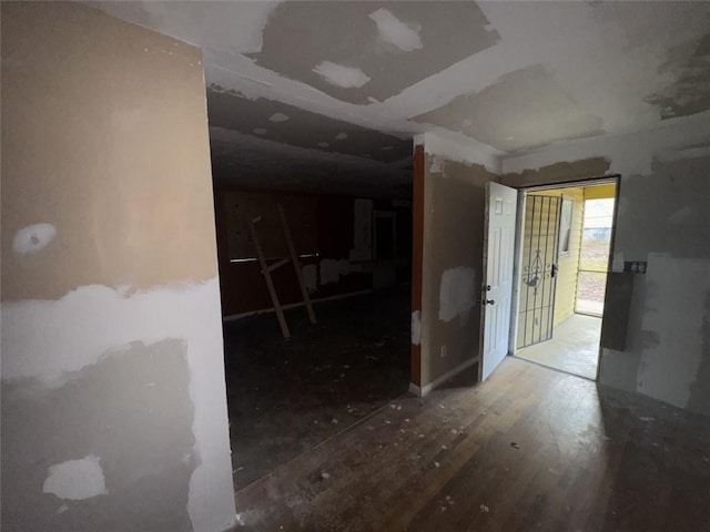 interior space featuring dark hardwood / wood-style flooring