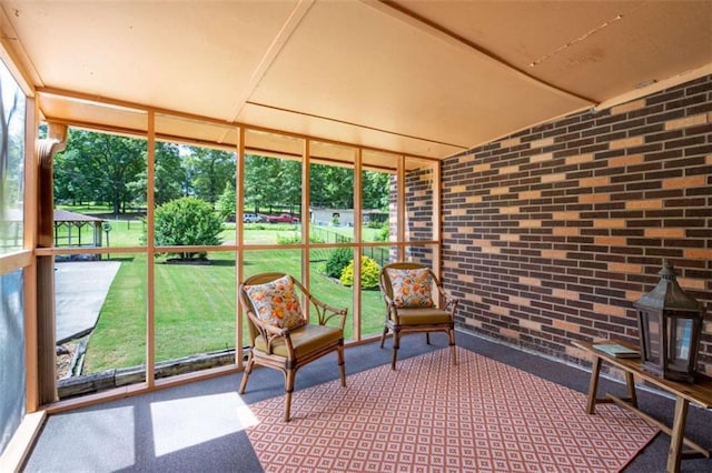 268 Tuck St, Cedartown, GA 30125 - sunroom with a wood stove