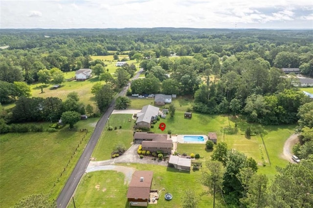 268 Tuck St, Cedartown, GA 30125 - aerial overview of property's location featuring a heavily wooded area