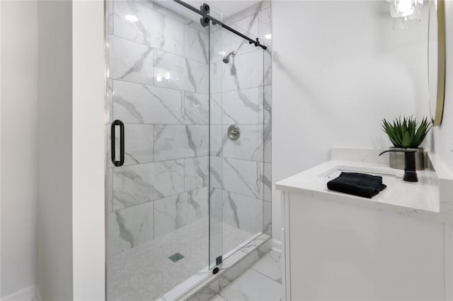 bathroom featuring an enclosed shower