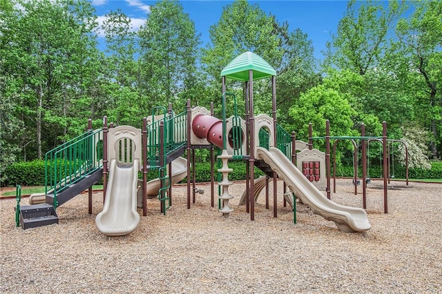view of community jungle gym