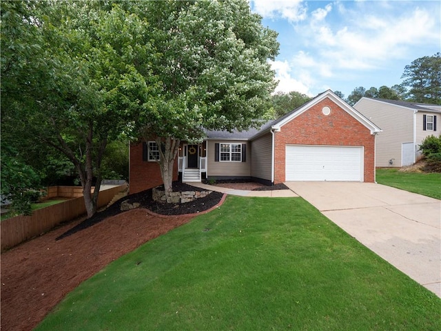 803 Plantation Ridge Overlook, Woodstock, GA 30188 - view of front facade featuring brick siding, an attached garage, and driveway
