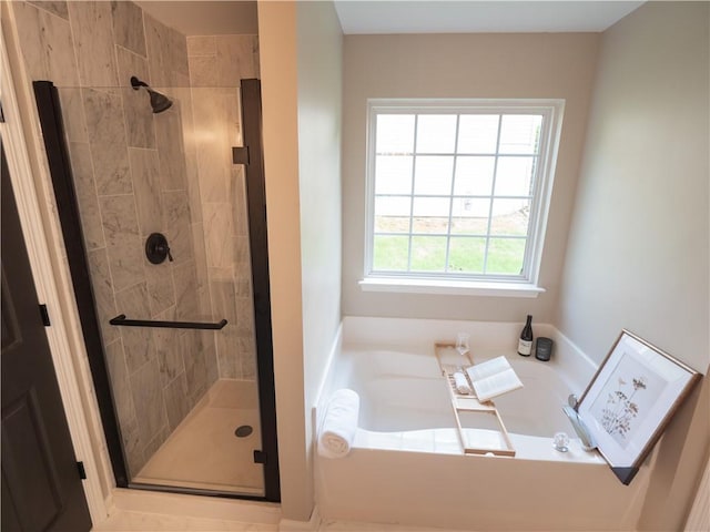 803 Plantation Ridge Overlook, Woodstock, GA 30188 - full bathroom with a shower stall and a garden tub