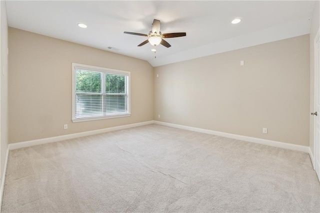 430 La Perla Dr, Sugar Hill, GA 30518 - spare room with a ceiling fan, light colored carpet, and recessed lighting