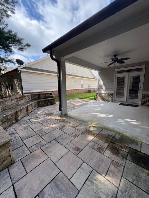 430 La Perla Dr, Sugar Hill, GA 30518 - view of patio / terrace featuring a ceiling fan