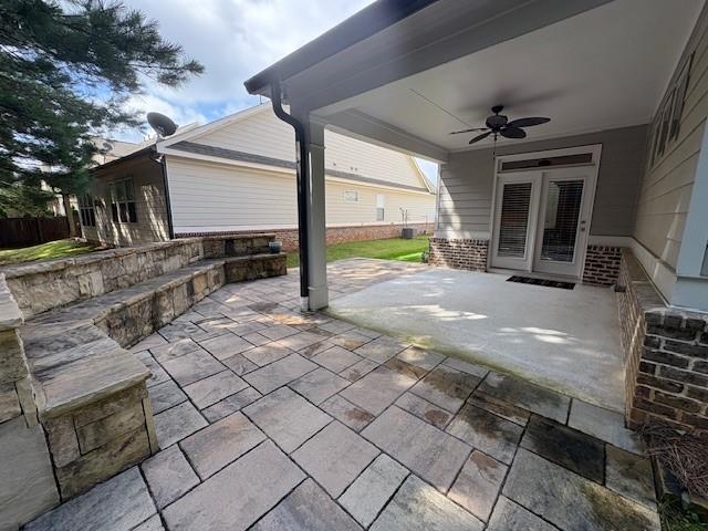 430 La Perla Dr, Sugar Hill, GA 30518 - view of patio featuring ceiling fan