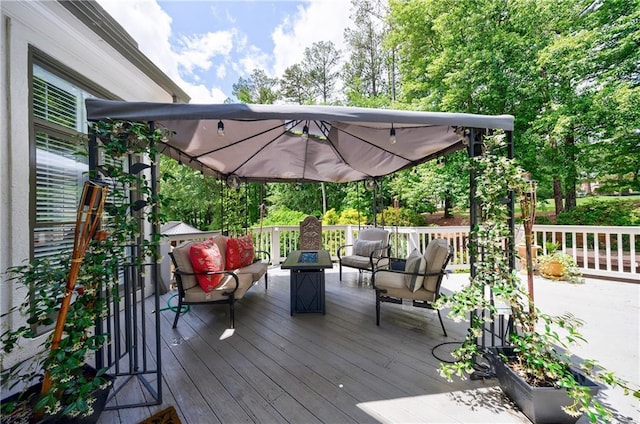 1021 Wetherby Way, Johns Creek, GA 30022 - wooden deck featuring outdoor lounge area