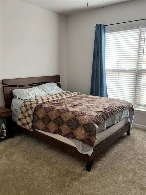 view of carpeted bedroom