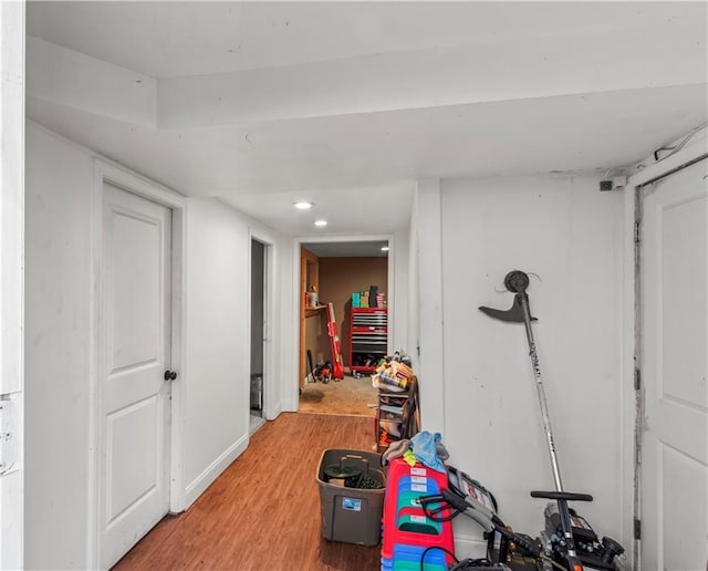 interior space with wood-type flooring