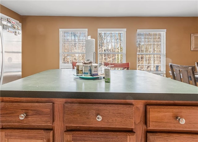 kitchen with refrigerator