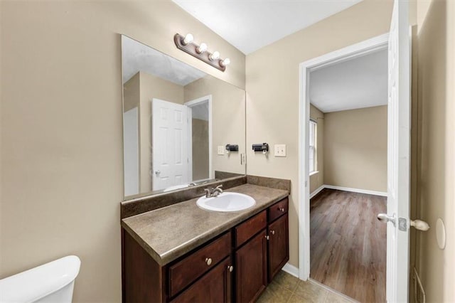 4701 Flat Shoals Rd Unit 37H, Union City, GA 30291 - half bath featuring vanity, toilet, and baseboards