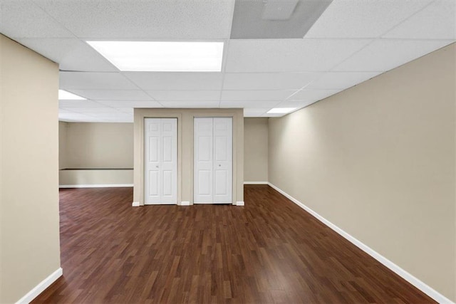 4701 Flat Shoals Rd Unit 37H, Union City, GA 30291 - finished basement featuring wood finished floors, baseboards, and a drop ceiling