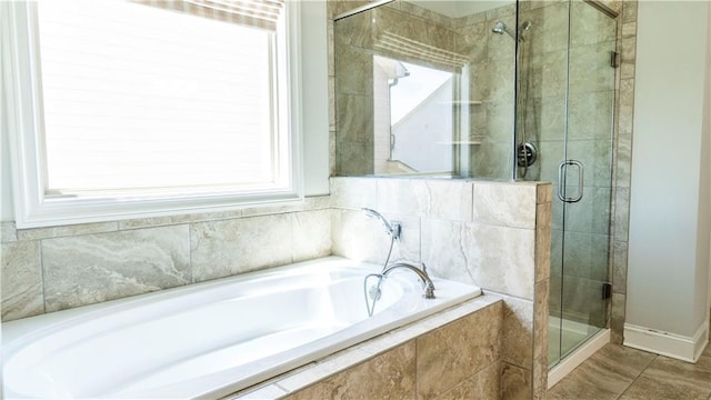 715 Laura Jean Ct, Buford, GA 30518 - full bathroom with a bath and a shower stall