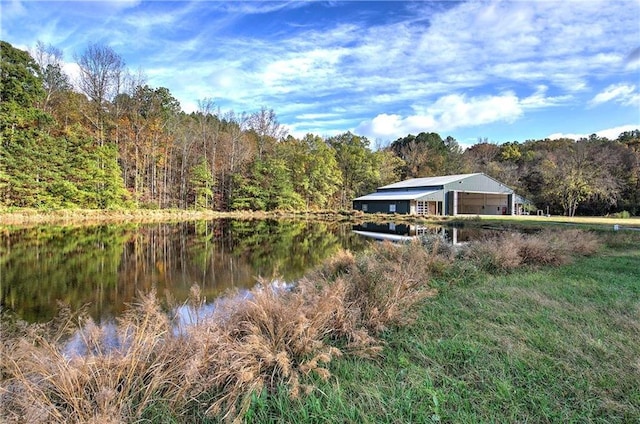 1195 Grady Rd, Rockmart, GA 30153 - dock area featuring a view of trees and a water view