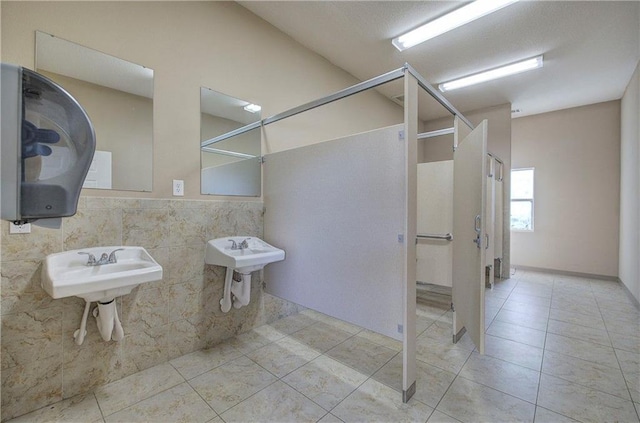 1195 Grady Rd, Rockmart, GA 30153 - full bathroom with tile patterned flooring, a shower, and a sink