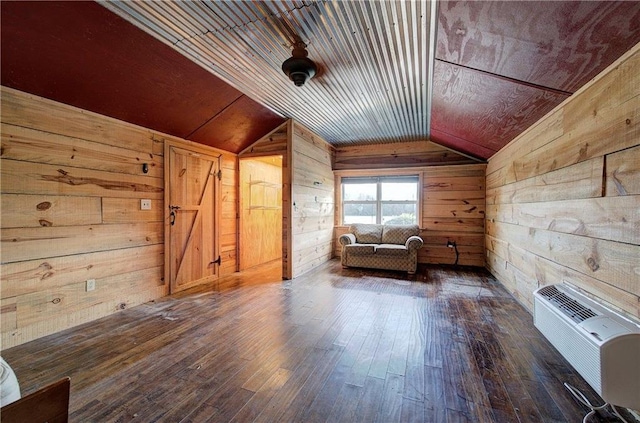 1195 Grady Rd, Rockmart, GA 30153 - bonus room with lofted ceiling, wood walls, hardwood / wood-style floors, and wood ceiling