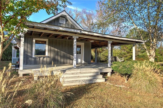 1195 Grady Rd, Rockmart, GA 30153 - view of front of house featuring board and batten siding and a porch