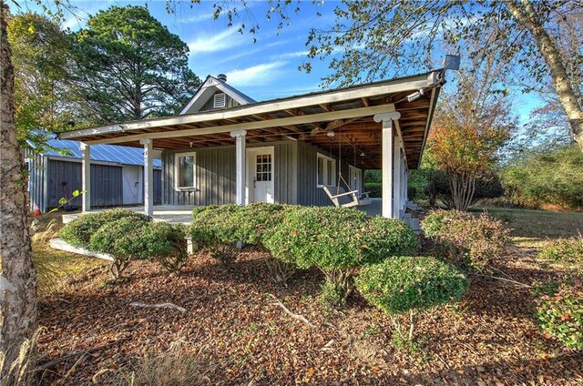 1195 Grady Rd, Rockmart, GA 30153 - back of house featuring covered porch
