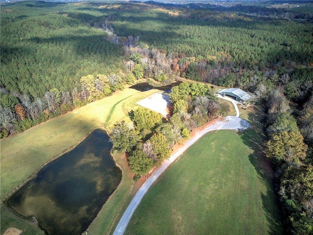 1195 Grady Rd, Rockmart, GA 30153 - aerial overview of property's location featuring a forest