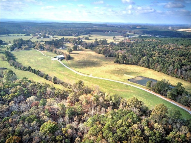 1195 Grady Rd, Rockmart, GA 30153 - aerial view of property and surrounding area featuring a forest