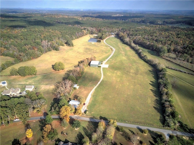 1195 Grady Rd, Rockmart, GA 30153 - aerial view of property's location featuring a heavily wooded area