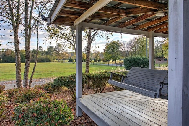 1195 Grady Rd, Rockmart, GA 30153 - deck featuring a lawn