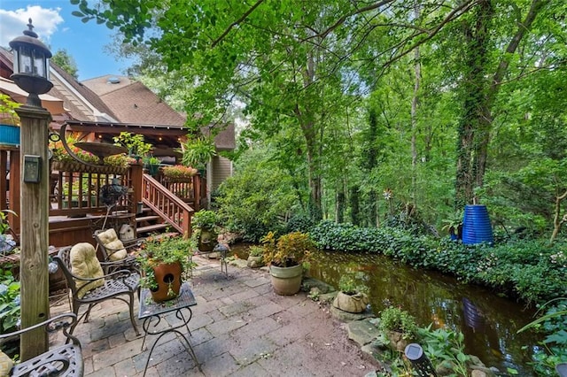 1042 Bailey Rd, Woodstock, GA 30188 - view of patio featuring a wooden deck