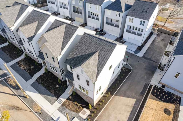 drone / aerial view with a residential view
