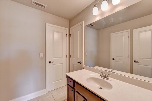 bathroom featuring vanity and tile patterned floors