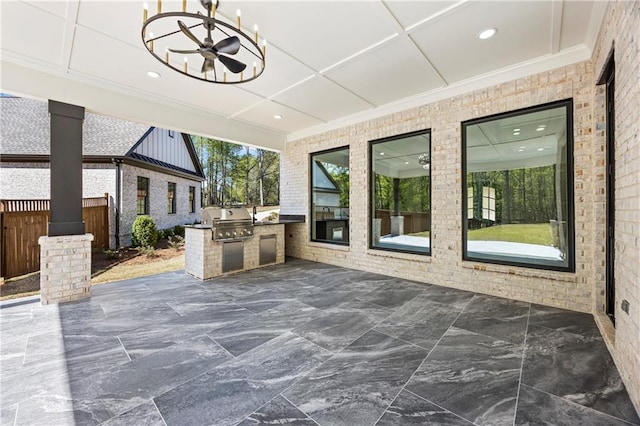407 Thunder Rd, Buford, GA 30518 - view of patio featuring ceiling fan